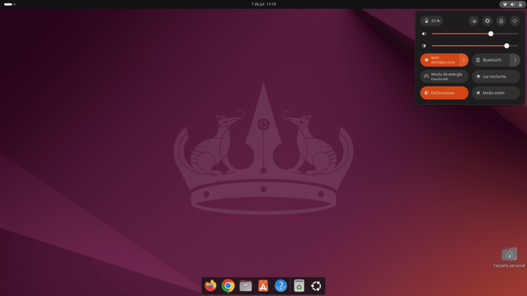 Escritorio de Ubuntu con su interfaz intuitiva y elegante