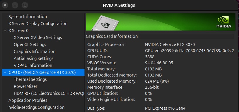 Nvidia Settings