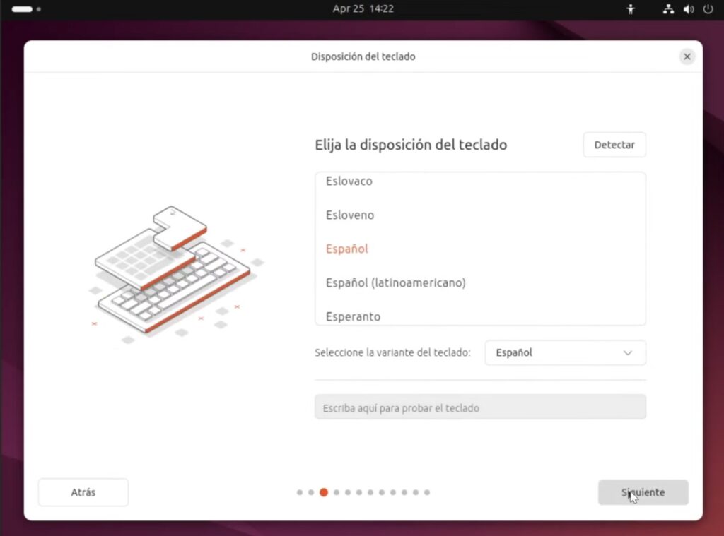 Disposición del teclado en el Ubuntu